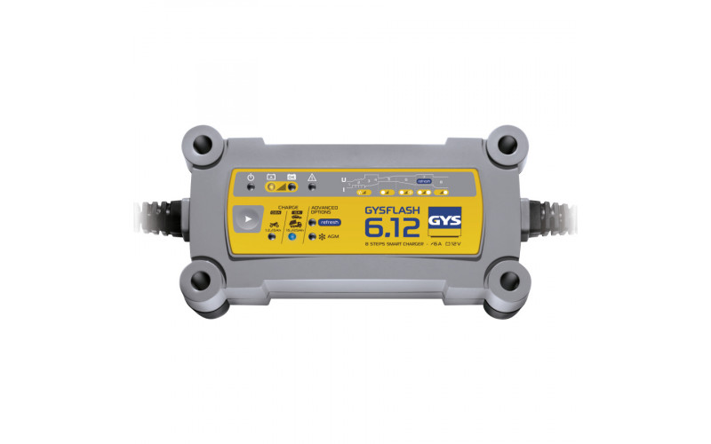 GYSflash 6.12 Зарядное устройство 12В, 0,8/6A, 1,2-125Ah,90Вт (029378)