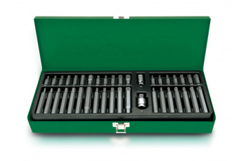 Набор бит с адаптерами 3/8" и 1/2", Torx, Spline, Hex, 40 предметов TOPTUL GAAD4002