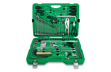 Набор инструментов в чемодане 1/4" 3/8" 1/2" 6-гр. 144 предмета TOPTUL GCAI144R