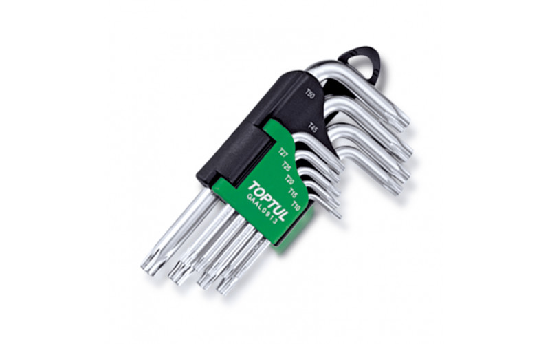 Набор коротких Г-образных ключей TORX T10-T50, 8 предметов TOPTUL GAAL0913